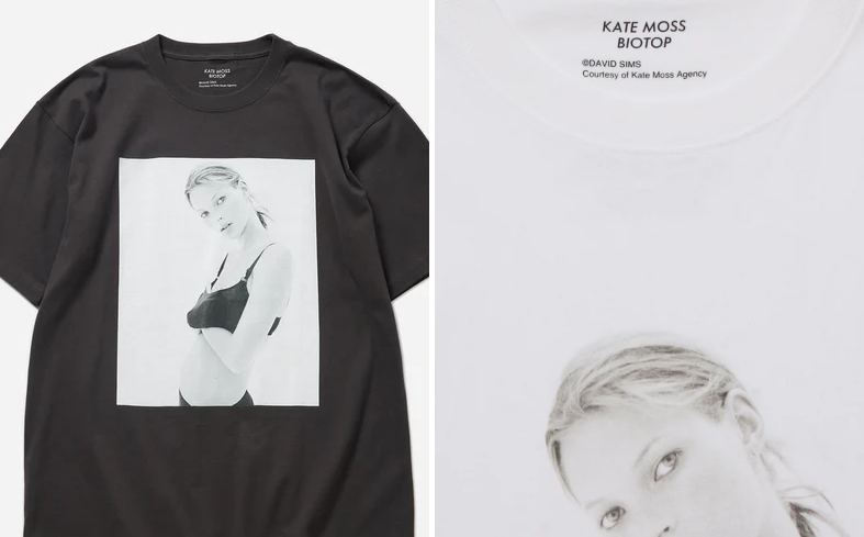 【2024年 4/11 発売】「Kate moss/ケイト・モス」をプリントしたBIOTOP “KateMoss by David Sims” TEE 2024年春夏モデルが予約販売 (ビオトープ)