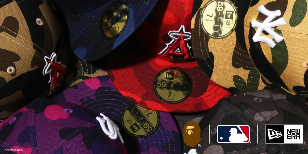 A BATHING APE × MLB × New Era コラボキャップが2024年 3/9 発売 (ア ベイシング エイプ エムエルビー ニューエラ)