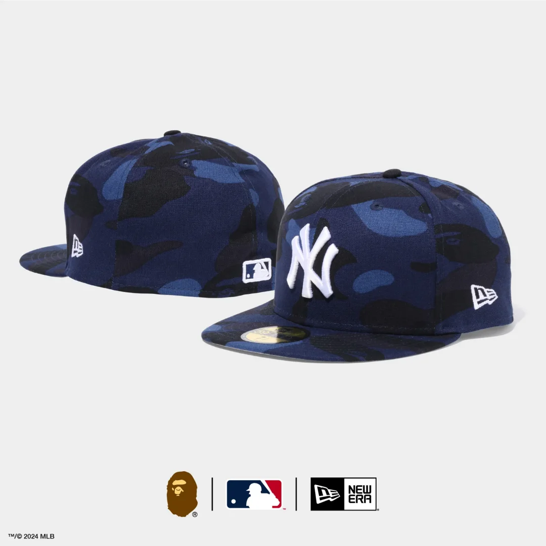 A BATHING APE × MLB × New Era コラボキャップが2024年 3/9 発売 (ア ベイシング エイプ エムエルビー ニューエラ)