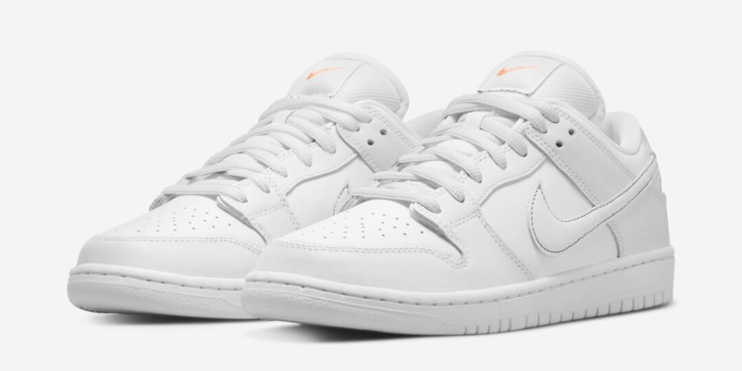 【2024年 8/20 発売】NIKE SB “Orange Label” DUNK LOW ISO “Triple White” (ナイキ エスビー “オレンジレーベル” ダンク ロー “トリプルホワイト”) [FJ1674-100]
