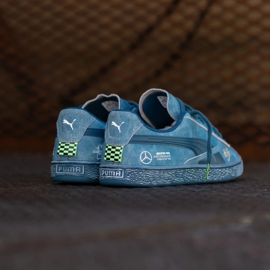 【海外発売】PUMA × MERCEDES-AMG PETRONAS F1 TEAM CREWS GO SUMMER SUEDE T “OCEAN TROPIC” (プーマ メルセデス・ベンツ アーマーゲー ペトロナス)