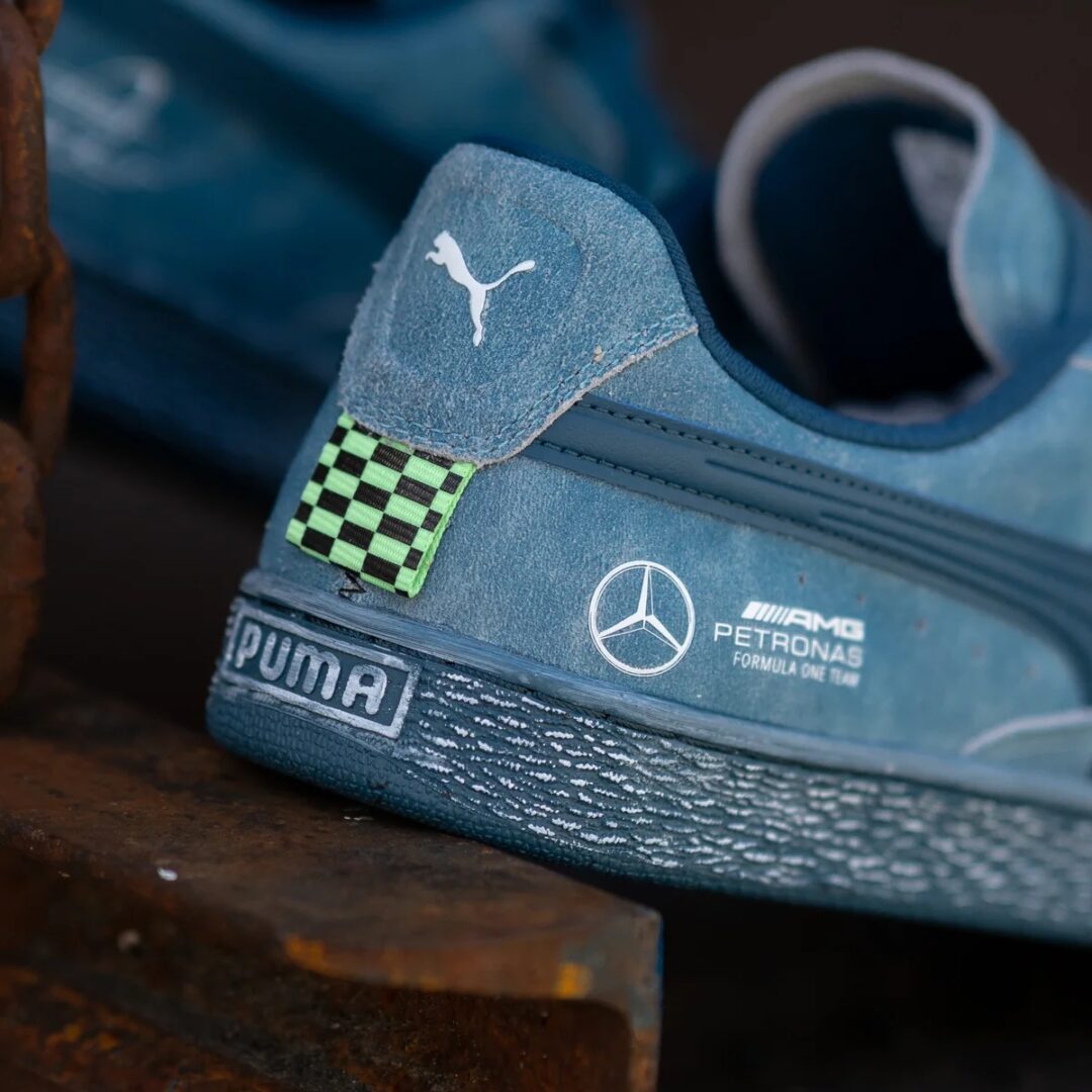 【海外発売】PUMA × MERCEDES-AMG PETRONAS F1 TEAM CREWS GO SUMMER SUEDE T “OCEAN TROPIC” (プーマ メルセデス・ベンツ アーマーゲー ペトロナス)