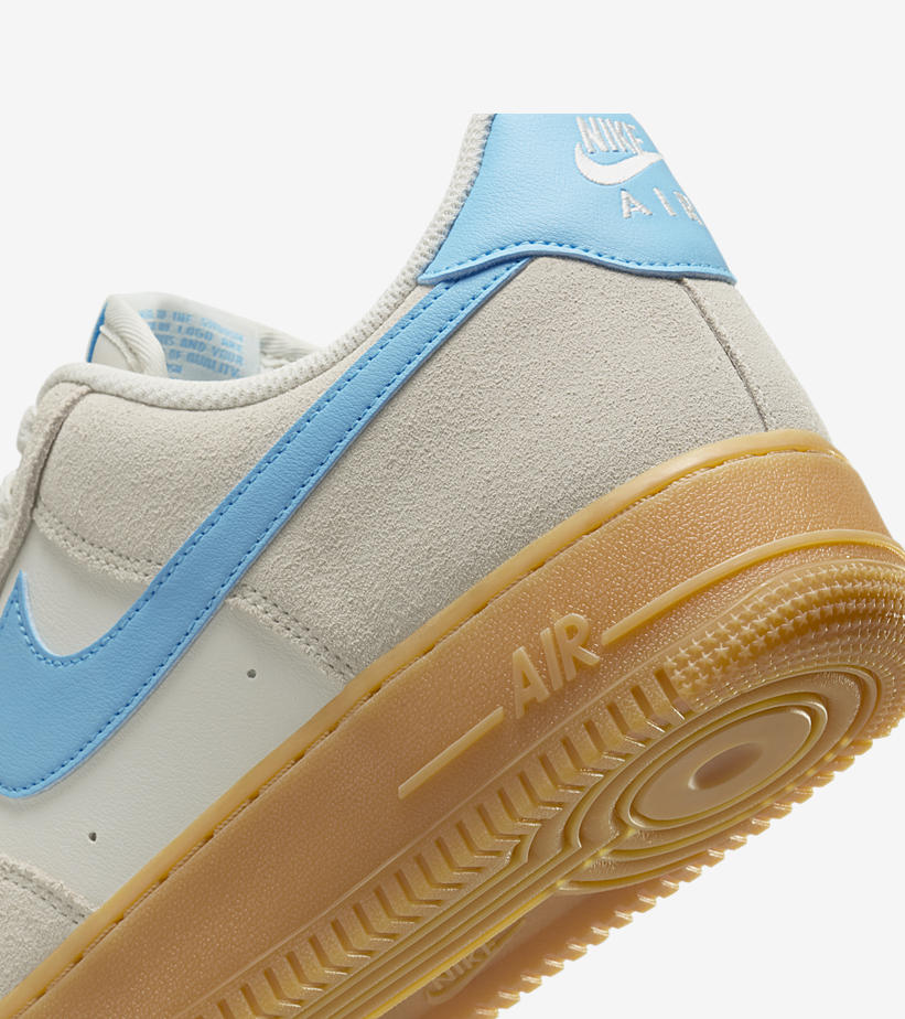 【2024年 発売予定】ナイキ エア フォース 1 07 ロー “ファントム/ユニバーシティブルー/ガム” (NIKE AIR FORCE 1 07 LOW “Phantom/University Blue/Gum Yellow”) [FQ8714-003]