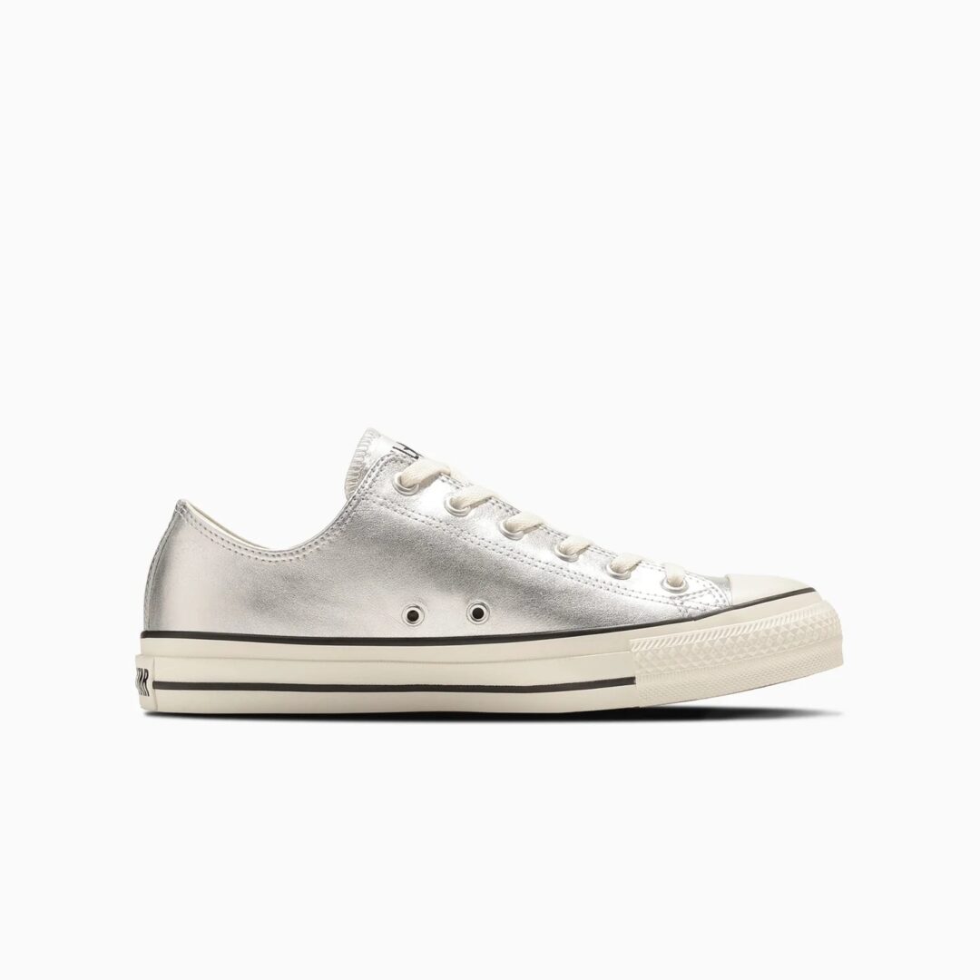 【2024年 4/26 発売】上品なシルバーのレザーを採用した CONVERSE LEATHER ALL STAR (R) OX/HI (コンバース レザー オールスター)