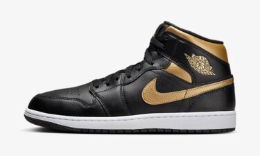 【2024年 発売予定】NIKE AIR JORDAN 1 MID “Black/Metallic Gold” (ナイキ エア ジョーダン 1 ミッド “ブラック/メタリックゴールド”) [DQ8426-071]