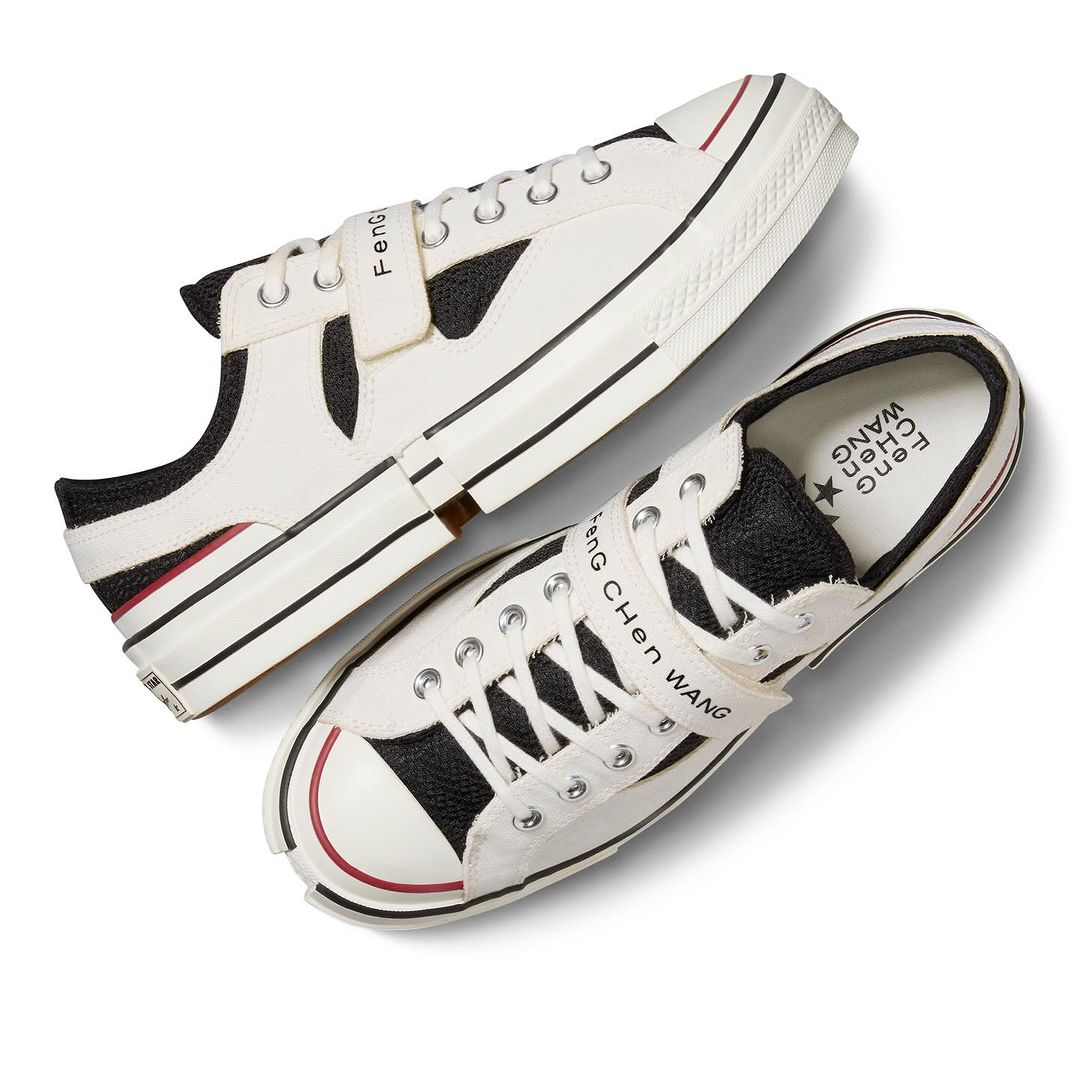 CONVERSE x Feng Chen Wang Chuck 70 “2-in-1” Egglet/Black が海外2024年5/7 発売 (コンバース フェン・チェン・ワン “エグレット/ブラック”) [A08857C/A08858C]