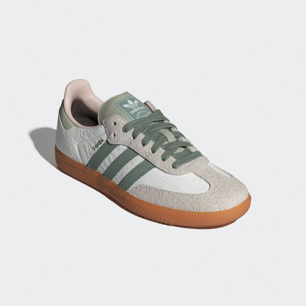 【2024年 4/5 発売】アディダス オリジナルス サンバ OG “ホワイト/シルバーグリーン/パテモーブ” (adidas Originals SAMBA OG “White/Green/Mauve”) [ID0492]