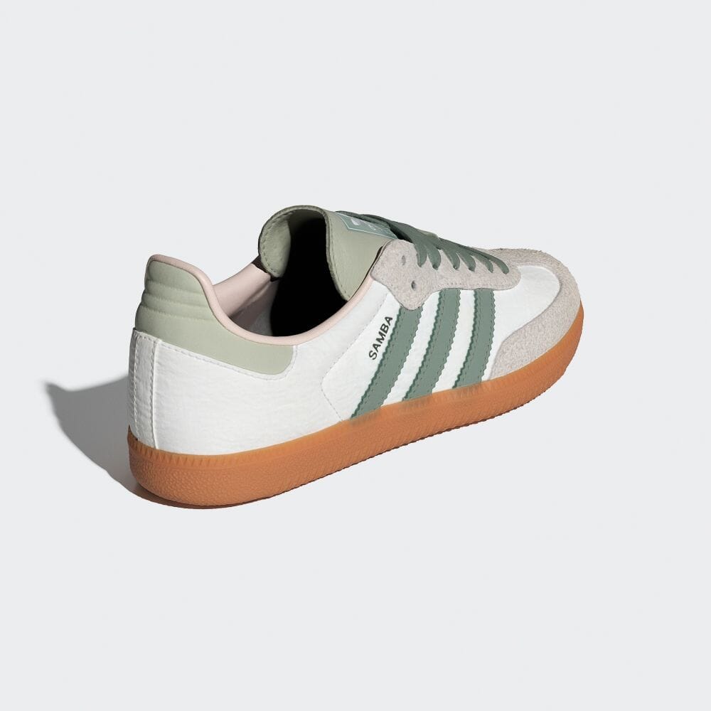 【2024年 4/5 発売】アディダス オリジナルス サンバ OG “ホワイト/シルバーグリーン/パテモーブ” (adidas Originals SAMBA OG “White/Green/Mauve”) [ID0492]