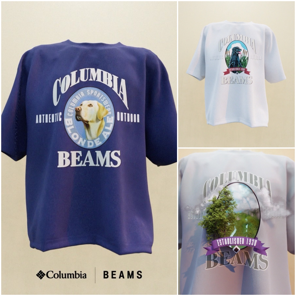 COLUMBIA × BEAMS ブランドのアーカイブグラフィックに着目したコレクションが2024年 4/13 発売 (コロンビア ビームス)