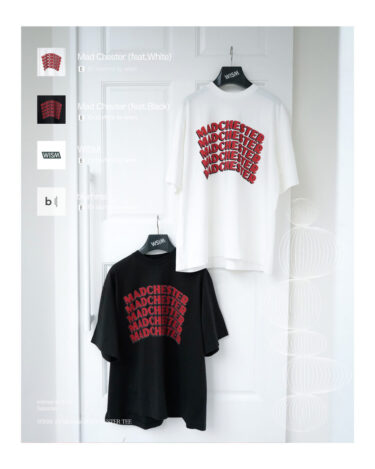 WISM Ex blurhms “MADCHESTER TEE”が2024年 4/13 発売 (ウィズム)