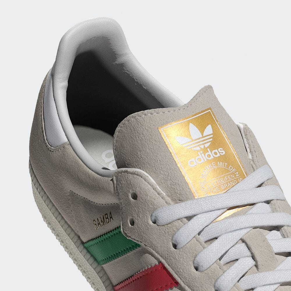 【2024年 4/19 発売】adidas Originals SAMBA OG “White/Green/Better Scarlet” (アディダス オリジナルス サンバ OG “クリスタルホワイト/グリーン/ベタースカーレット”) [IG1826]