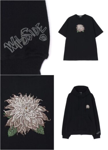 WILDSIDE YOHJI YAMAMOTO オリジナルライン 新作刺繍Tシャツ・フーディーが2024年 5/8 発売 (ヨウジヤマモト)