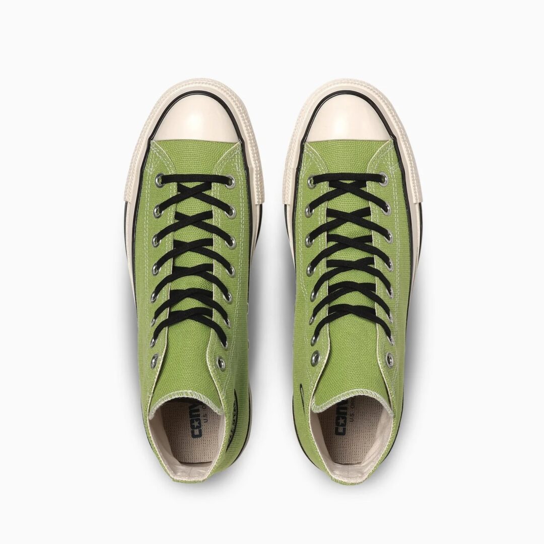 【2024年 5/21 発売】ヘンプ素材をアッパーに採用した CONVERSE ALL STAR US HEMP HI “Reef Green/Black” (コンバース オールスタ－ ヘンプ)