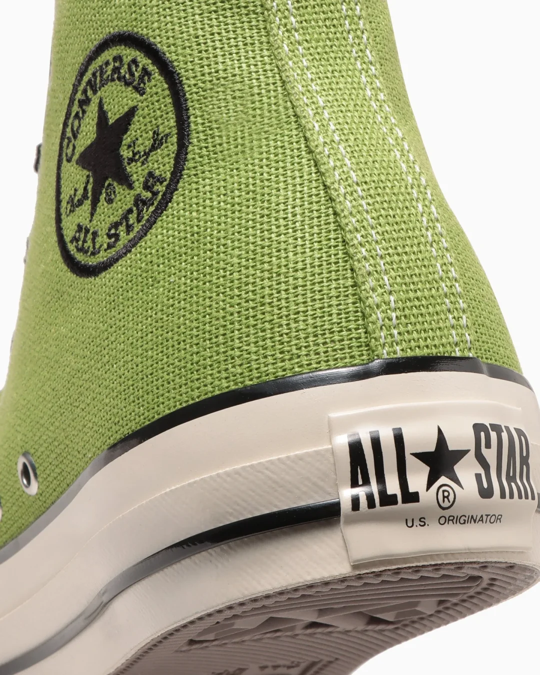 【2024年 5/21 発売】ヘンプ素材をアッパーに採用した CONVERSE ALL STAR US HEMP HI “Reef Green/Black” (コンバース オールスタ－ ヘンプ)