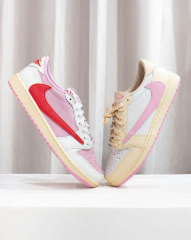【2026年 5/29 発売予定】Travis Scott × NIKE AIR JORDAN 1 RETRO LOW OG SP “Sail/Shy Pink” (トラヴィス・スコット ナイキ エア ジョーダン 1 ロー “セイル/スカイピンク”) [IQ7604-100/IQ7604-101]