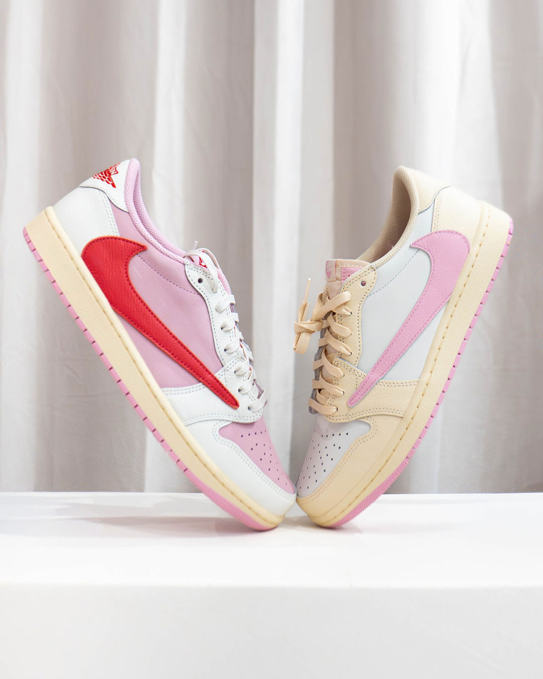 【2026年 5/29 発売予定】Travis Scott × NIKE AIR JORDAN 1 RETRO LOW OG SP “Sail/Shy Pink” (トラヴィス・スコット ナイキ エア ジョーダン 1 ロー “セイル/スカイピンク”) [IQ7604-100/IQ7604-101]