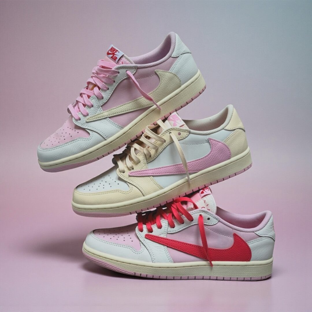 【2026年 5/29 発売】Travis Scott × NIKE AIR JORDAN 1 RETRO LOW OG SP “Sail/Shy Pink” (トラヴィス・スコット ナイキ エア ジョーダン 1 ロー “セイル/スカイピンク”) [IQ7604-100/IQ7604-101]