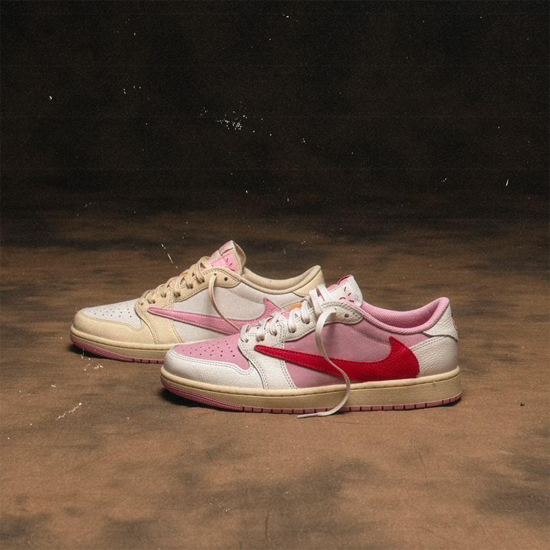 【2026年 5/29 発売】Travis Scott × NIKE AIR JORDAN 1 RETRO LOW OG SP “Sail/Shy Pink” (トラヴィス・スコット ナイキ エア ジョーダン 1 ロー “セイル/スカイピンク”) [IQ7604-100/IQ7604-101]