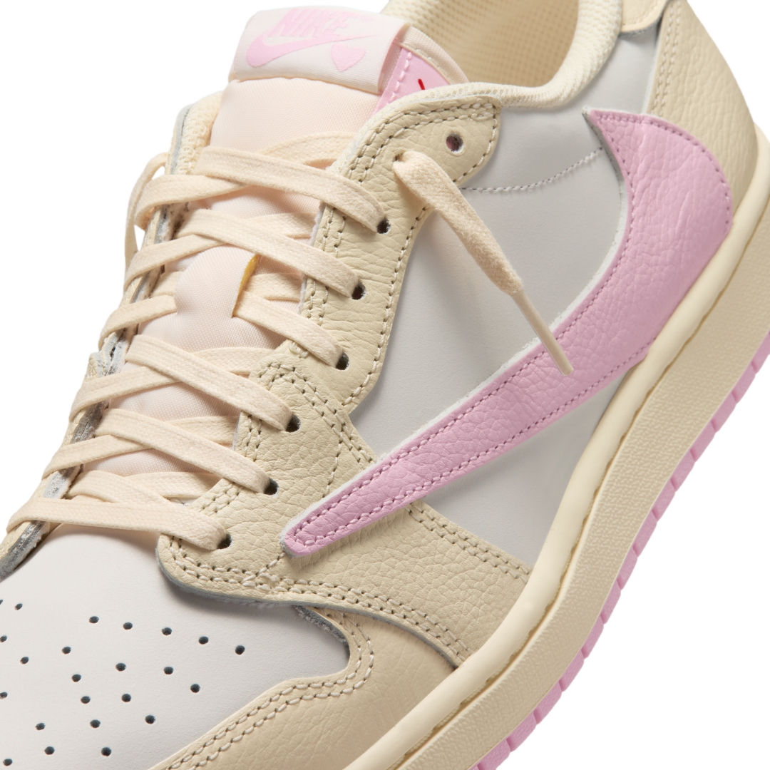 【2026年 5/29 発売】Travis Scott × NIKE AIR JORDAN 1 RETRO LOW OG SP “Sail/Shy Pink” (トラヴィス・スコット ナイキ エア ジョーダン 1 ロー “セイル/スカイピンク”) [IQ7604-100/IQ7604-101]