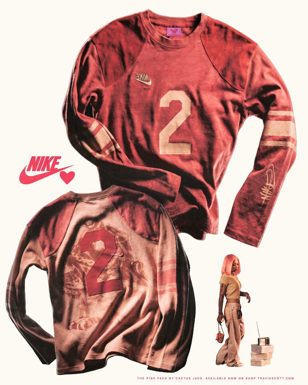 【2026年 5/29 発売】Travis Scott × NIKE AIR JORDAN 1 RETRO LOW OG SP “Sail/Shy Pink” (トラヴィス・スコット ナイキ エア ジョーダン 1 ロー “セイル/スカイピンク”) [IQ7604-100/IQ7604-101]