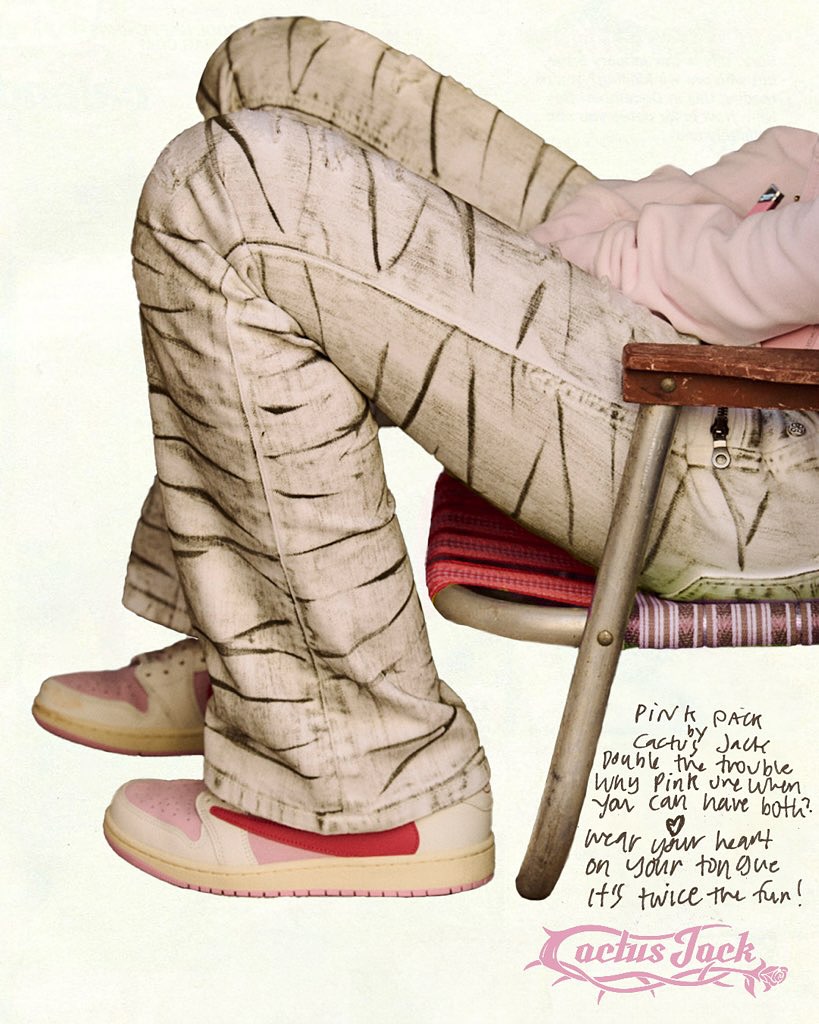 【2026年 5/29 発売】Travis Scott × NIKE AIR JORDAN 1 RETRO LOW OG SP “Sail/Shy Pink” (トラヴィス・スコット ナイキ エア ジョーダン 1 ロー “セイル/スカイピンク”) [IQ7604-100/IQ7604-101]