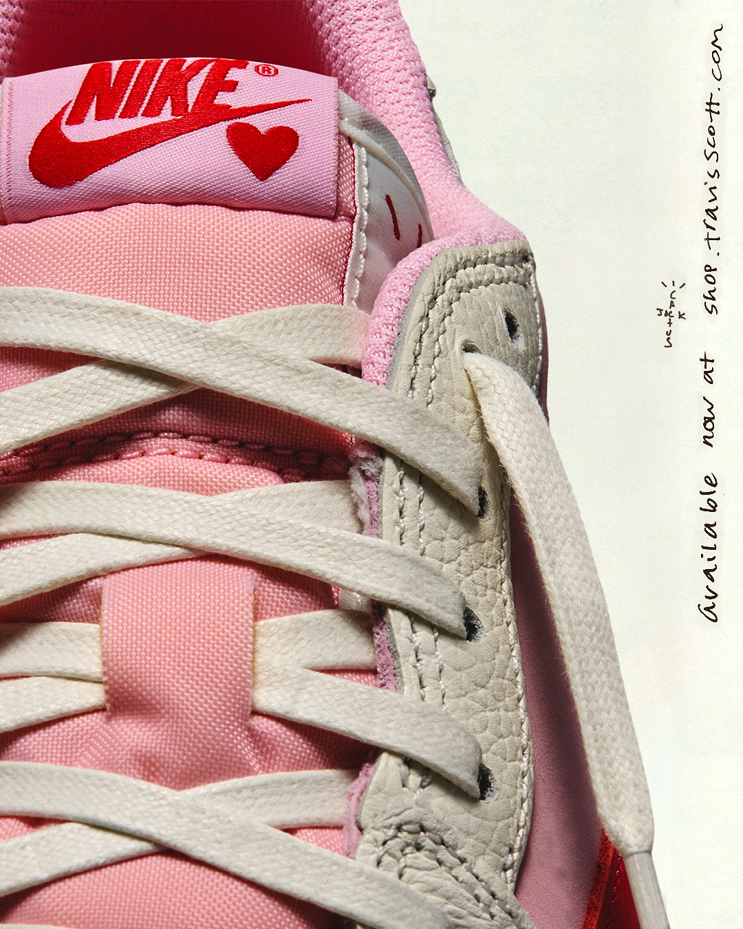 【2026年 5/29 発売】Travis Scott × NIKE AIR JORDAN 1 RETRO LOW OG SP “Sail/Shy Pink” (トラヴィス・スコット ナイキ エア ジョーダン 1 ロー “セイル/スカイピンク”) [IQ7604-100/IQ7604-101]