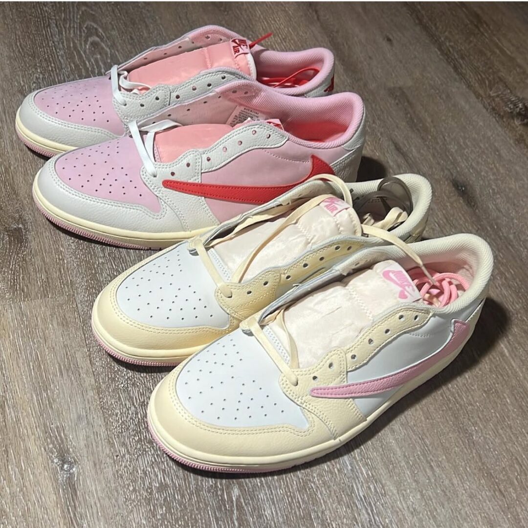 【2026年 5/22 発売予定】Travis Scott × NIKE AIR JORDAN 1 RETRO LOW OG SP “Sail/Shy Pink” (トラヴィス・スコット ナイキ エア ジョーダン 1 ロー “セイル/スカイピンク”) [IQ7604-100/IQ7604-101]