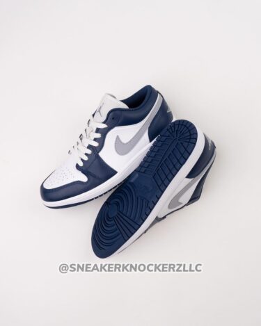 【2024年 発売予定】ナイキ エア ジョーダン 1 ロー “ホワイト/ネイビー/グレー” (NIKE AIR JORDAN 1 LOW “White/Navy/Grey”)