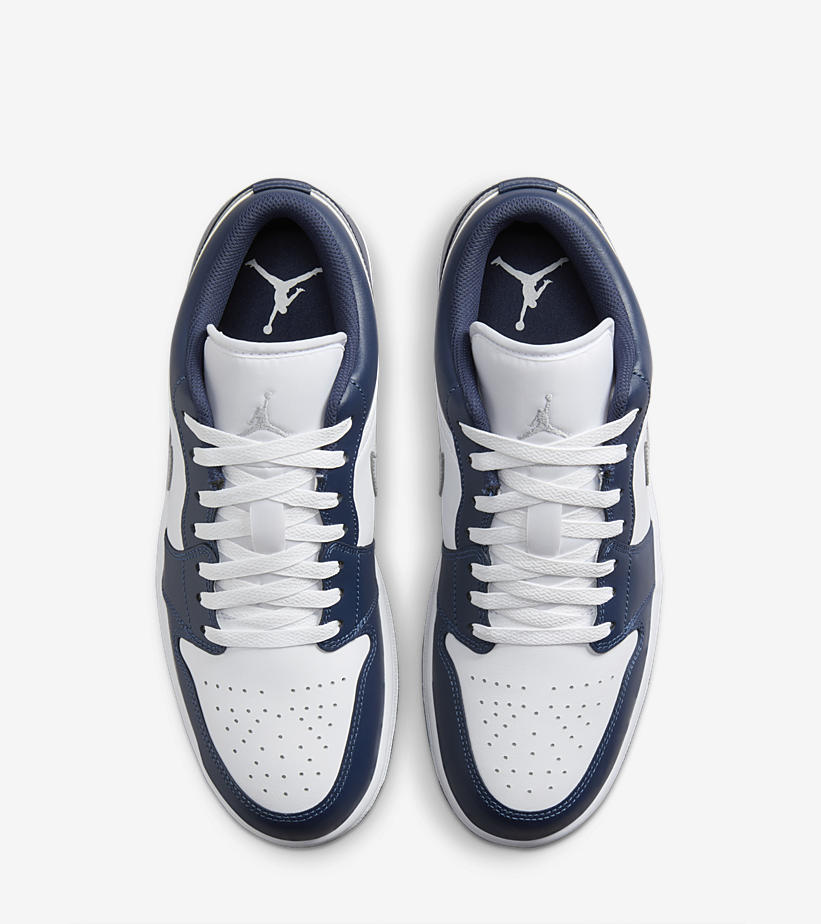 【2024年 発売予定】ナイキ エア ジョーダン 1 ロー “ホワイト/ネイビー/グレー” (NIKE AIR JORDAN 1 LOW “White/Navy/Grey”) [553558-141]