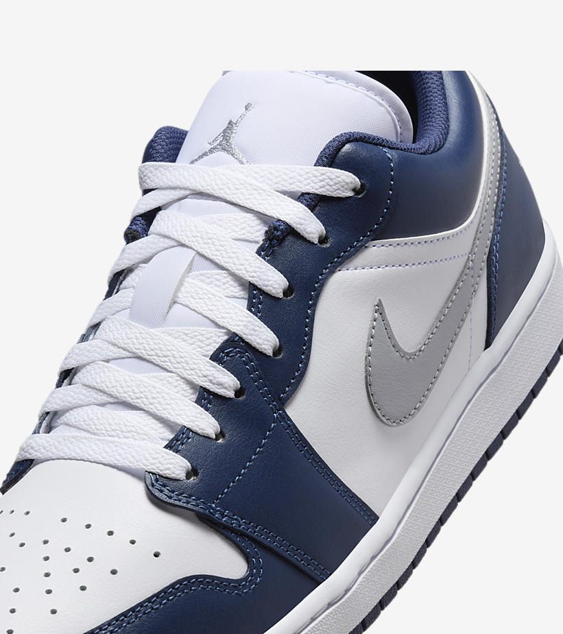 【2024年 発売予定】ナイキ エア ジョーダン 1 ロー “ホワイト/ネイビー/グレー” (NIKE AIR JORDAN 1 LOW “White/Navy/Grey”) [553558-141]