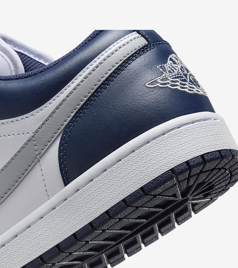 【2024年 発売予定】ナイキ エア ジョーダン 1 ロー “ホワイト/ネイビー/グレー” (NIKE AIR JORDAN 1 LOW “White/Navy/Grey”) [553558-141]