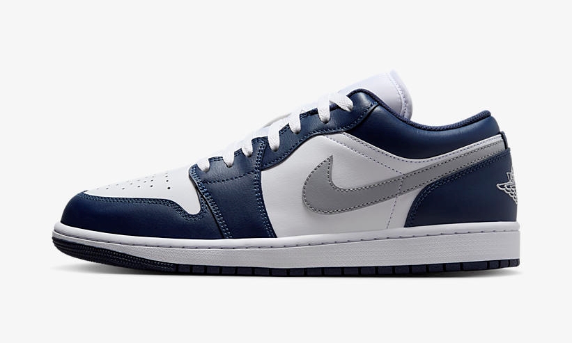 【2024年 発売予定】ナイキ エア ジョーダン 1 ロー “ホワイト/ネイビー/グレー” (NIKE AIR JORDAN 1 LOW “White/Navy/Grey”) [553558-141]