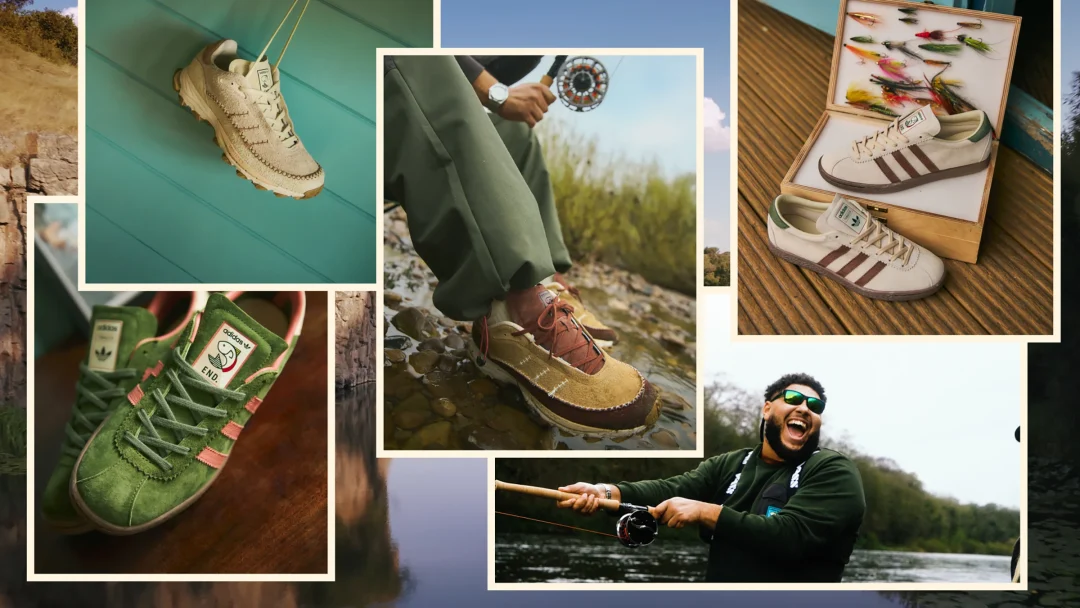 【2024年 5/31 発売】END. × adidas Originals “Fly Fishing Pack” TOBACCO/MOCATURF (エンド アディダス オリジナルス “フライフィッシングパック” タバコ/モカターフ) [ID5414/ID5415/ID5418/ID5419]