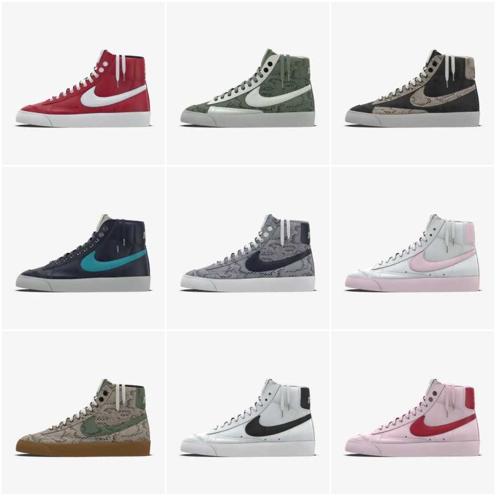 【NIKE BY YOU】パイソンパターンが選択可能！ナイキ ブレーザー ミッド 77 (NIKE BLAZER MID 77) [FV9522-900]