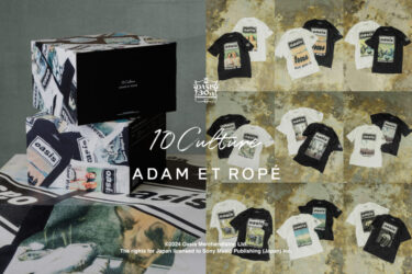 「oasis」と10のカルチャーをバックグラウンドにした「10Culture」×「ADAM ET ROPE’」新作Tシャツが2024年 7月下旬 発売 (オアシス アダム エ ロペ)