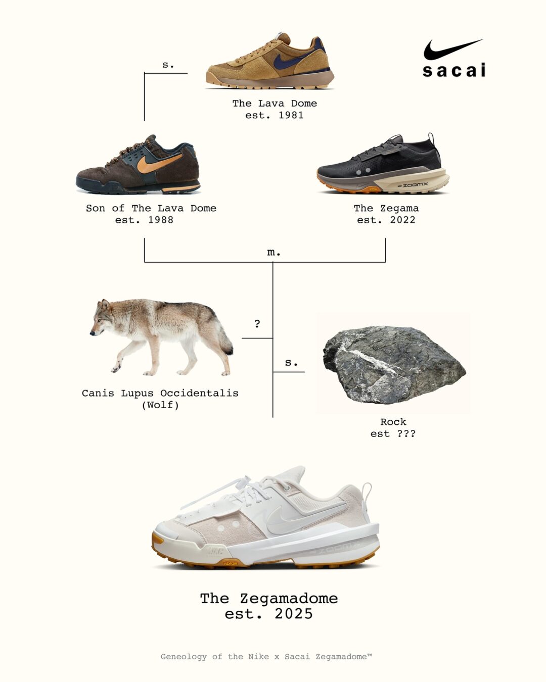 【2025年 5/9 発売】sacai x NIKE Zegamadome 2025 SS (サカイ ナイキ) [HQ8618-001/HQ8618-002/HQ8618-100]