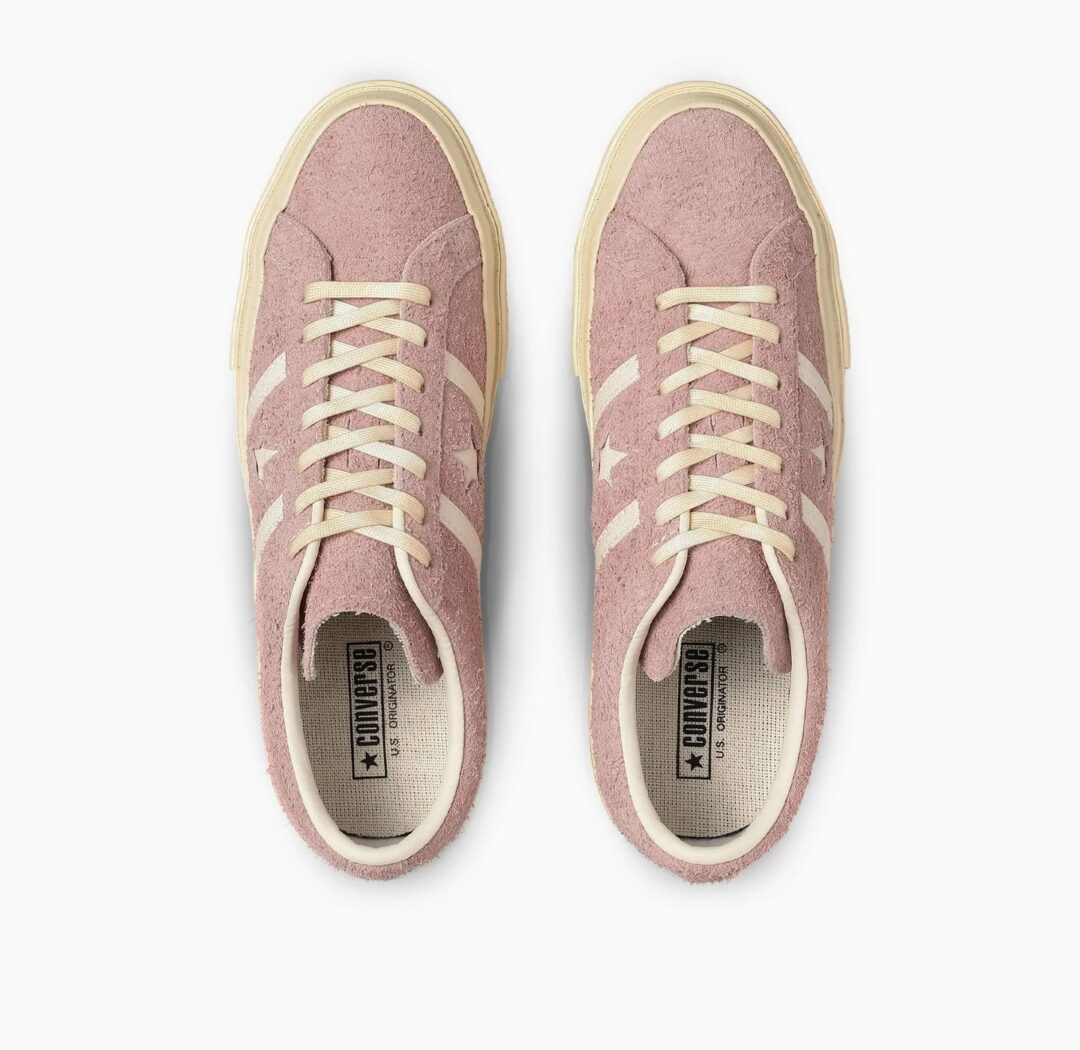 【2024年 6/18 発売】ダスティーピンクカラーの毛足の長いスエード素材を採用した CONVERSE STAR&BARS US SUEDE “Dusty Pink” (コンバース スター＆バーズ US スエード)