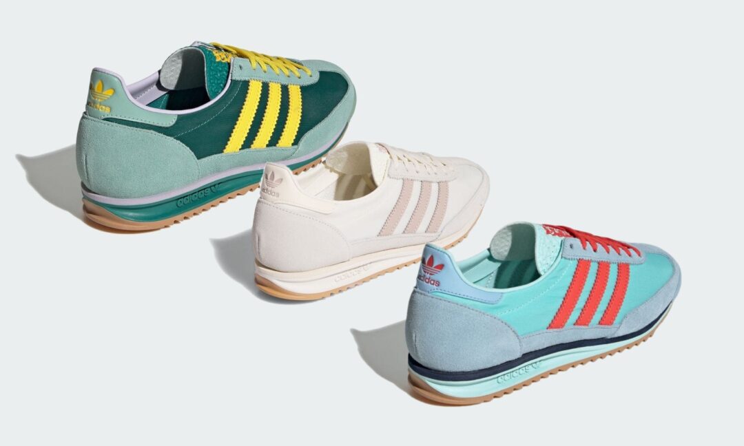【2024年 6/14 発売】adidas Originals SL 72 OG “Active Green/Off White/Semi Flash Aqua” (アディダス オリジナルス) [JH7391/JH7394/JH7397]