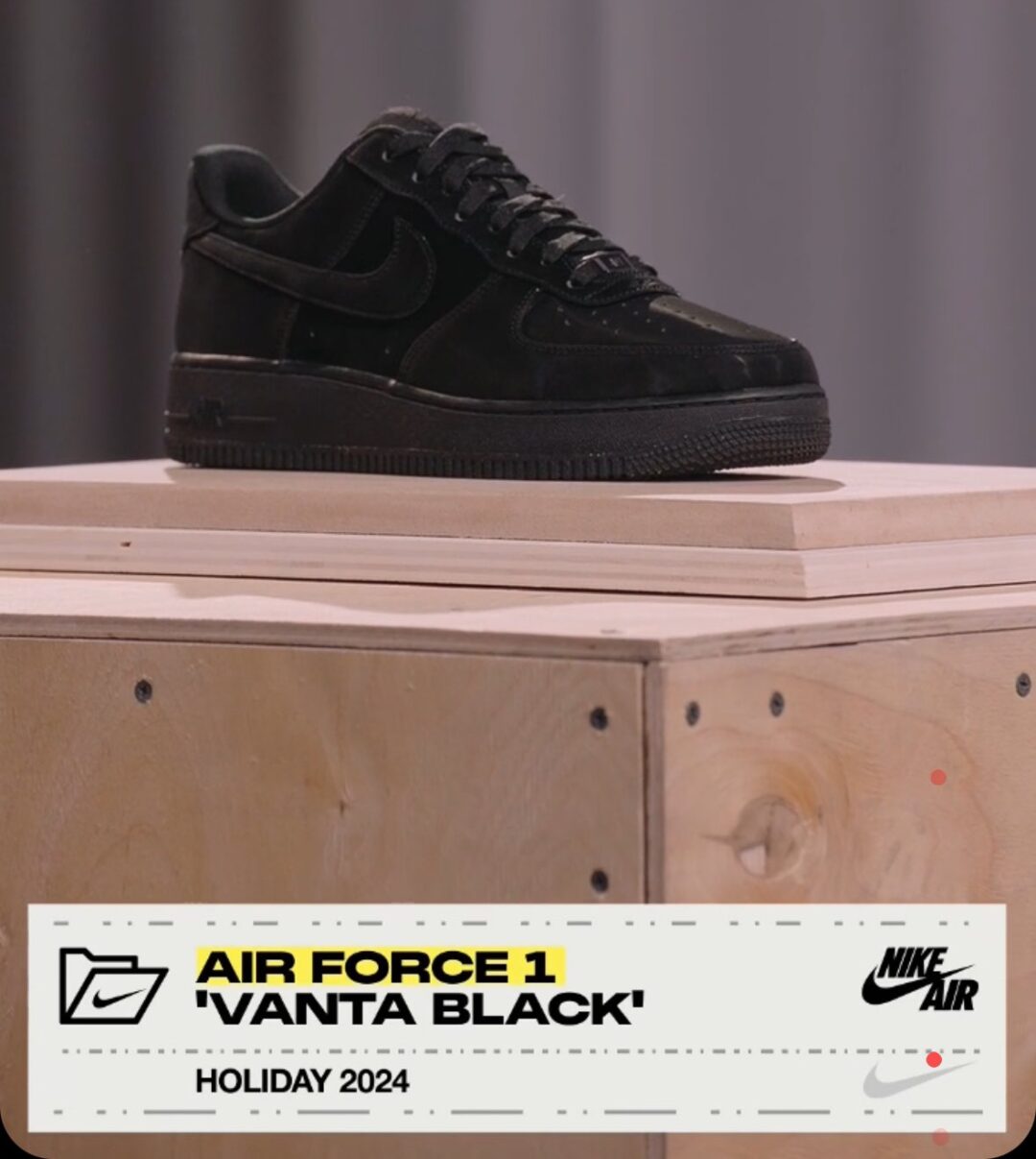 【国内 2024年 11/1 発売予定】NIKE AIR FORCE 1 LOW “Vanta Black” (ナイキ エア フォース 1 ロー “ベンタブラック”) [HF9109-001]