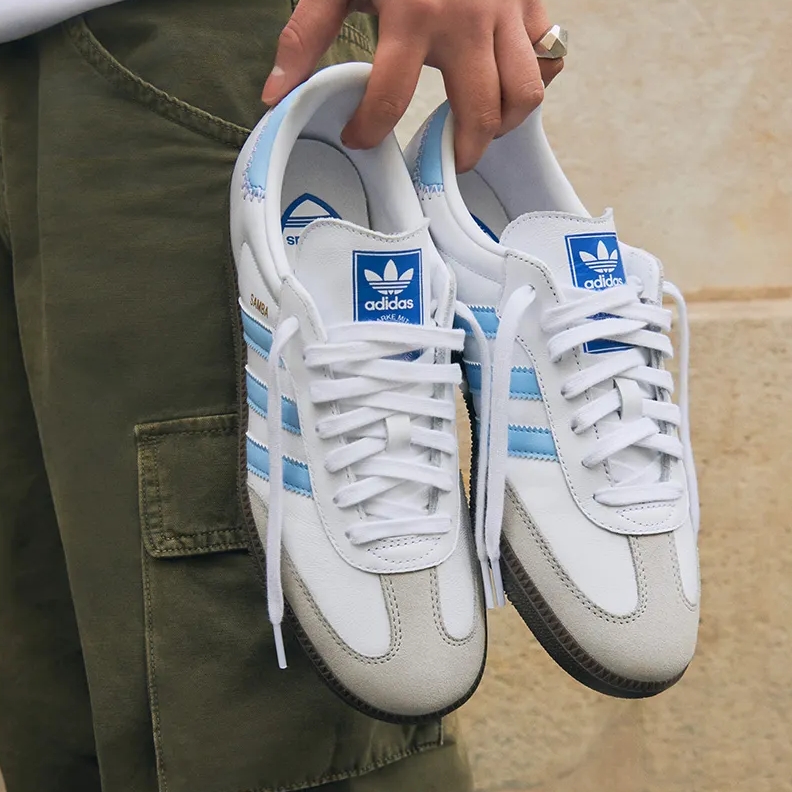 【2024年 発売】adidas Originals SAMBA OG “White/Clearsky/Blue” (アディダス オリジナルス サンバ OG “ホワイト/クリアスカイ/ブルー”) [JI2003]