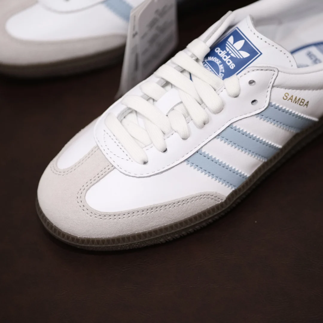 【2024年 発売】adidas Originals SAMBA OG “White/Clearsky/Blue” (アディダス オリジナルス サンバ OG “ホワイト/クリアスカイ/ブルー”) [JI2003]