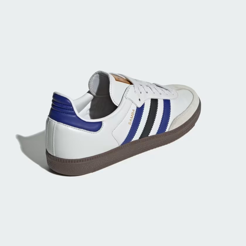 【2024年 発売】adidas Originals SAMBA OG “Crystal White/Active Blue/Matte Gold” (アディダス オリジナルス サンバ OG “ホワイト/アクティブブルー/ゴールド”) [ID1381]