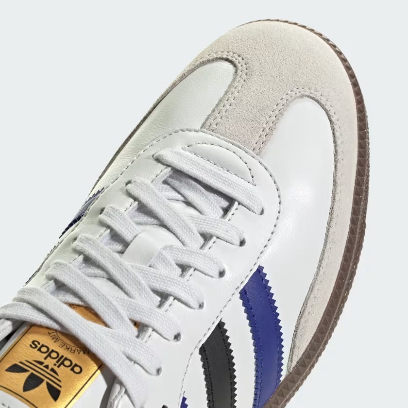 【2024年 発売】adidas Originals SAMBA OG “Crystal White/Active Blue/Matte Gold” (アディダス オリジナルス サンバ OG “ホワイト/アクティブブルー/ゴールド”) [ID1381]