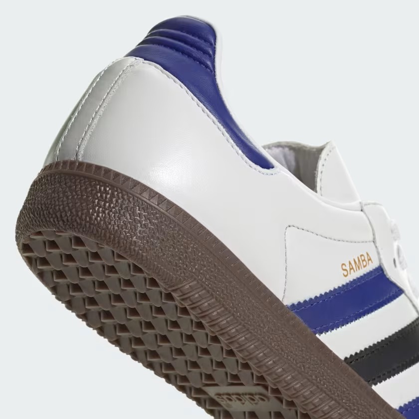 【2024年 発売】adidas Originals SAMBA OG “Crystal White/Active Blue/Matte Gold” (アディダス オリジナルス サンバ OG “ホワイト/アクティブブルー/ゴールド”) [ID1381]