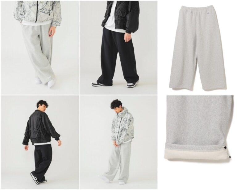 2024 F/W】Champion × BEAMS / 別注 リバースウィーブ ワイドパンツが