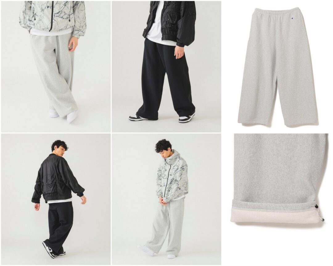 【2024 F/W】Champion × BEAMS / 別注 リバースウィーブ ワイドパンツが2024年 10月下旬 発売 (チャンピオン ビームス)