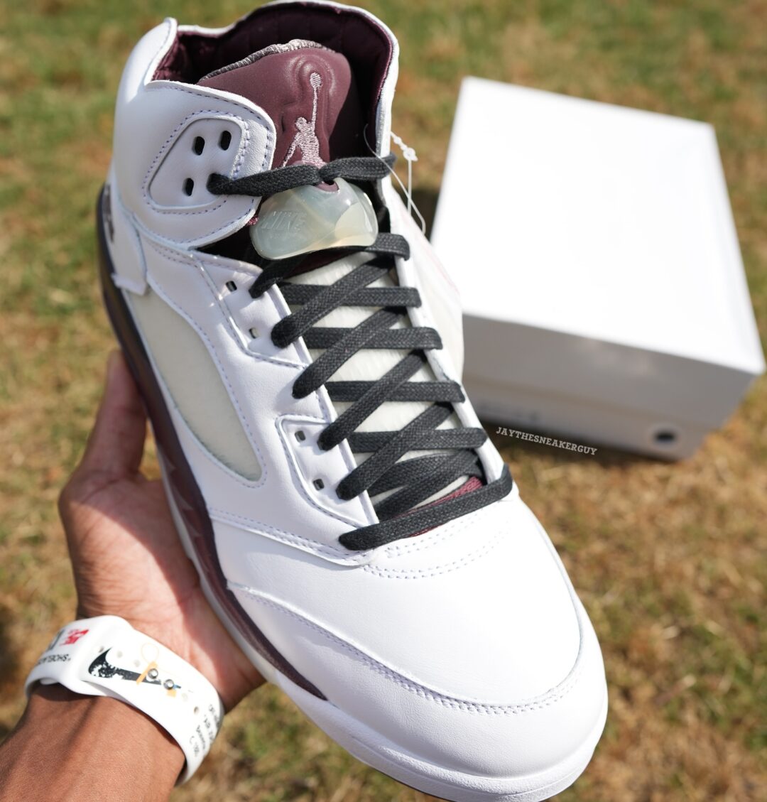 【2025年 6/7 発売予定】A Ma Maniére × NIKE AIR JORDAN 5 SP “White/Burgundy Crush” (ア マ マニエール ナイキ エア ジョーダン 5 SP) [IB1528-100]