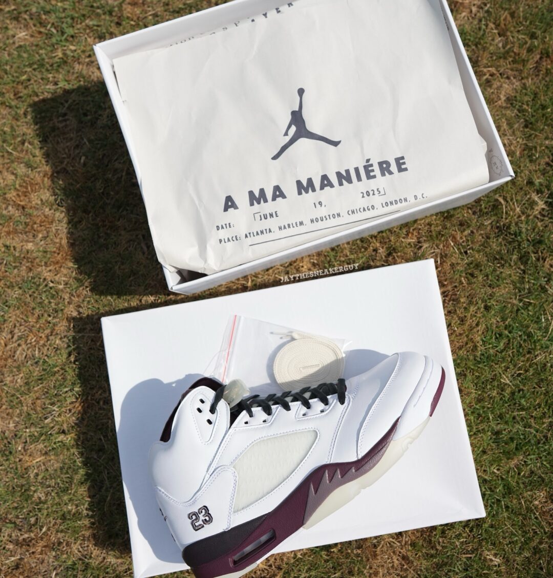 【2025年 6/7 発売予定】A Ma Maniére × NIKE AIR JORDAN 5 SP “White/Burgundy Crush” (ア マ マニエール ナイキ エア ジョーダン 5 SP) [IB1528-100]
