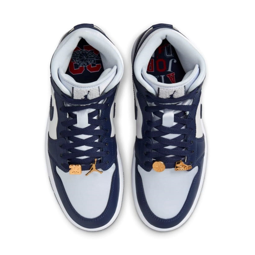 【2024年 10/12 発売】NIKE AIR JORDAN 1 MID “Football Grey/Midnight Navy” (ナイキ ジョーダン 1 ミッド “フットボールグレー/ミッドナイトネイビー”) [FZ8777-044]