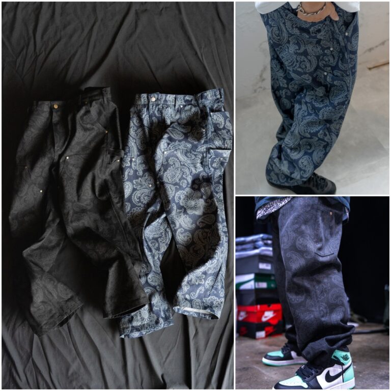 抽選販売】S.W.U.N “Double Knee Paisley Denim Pants” (エス